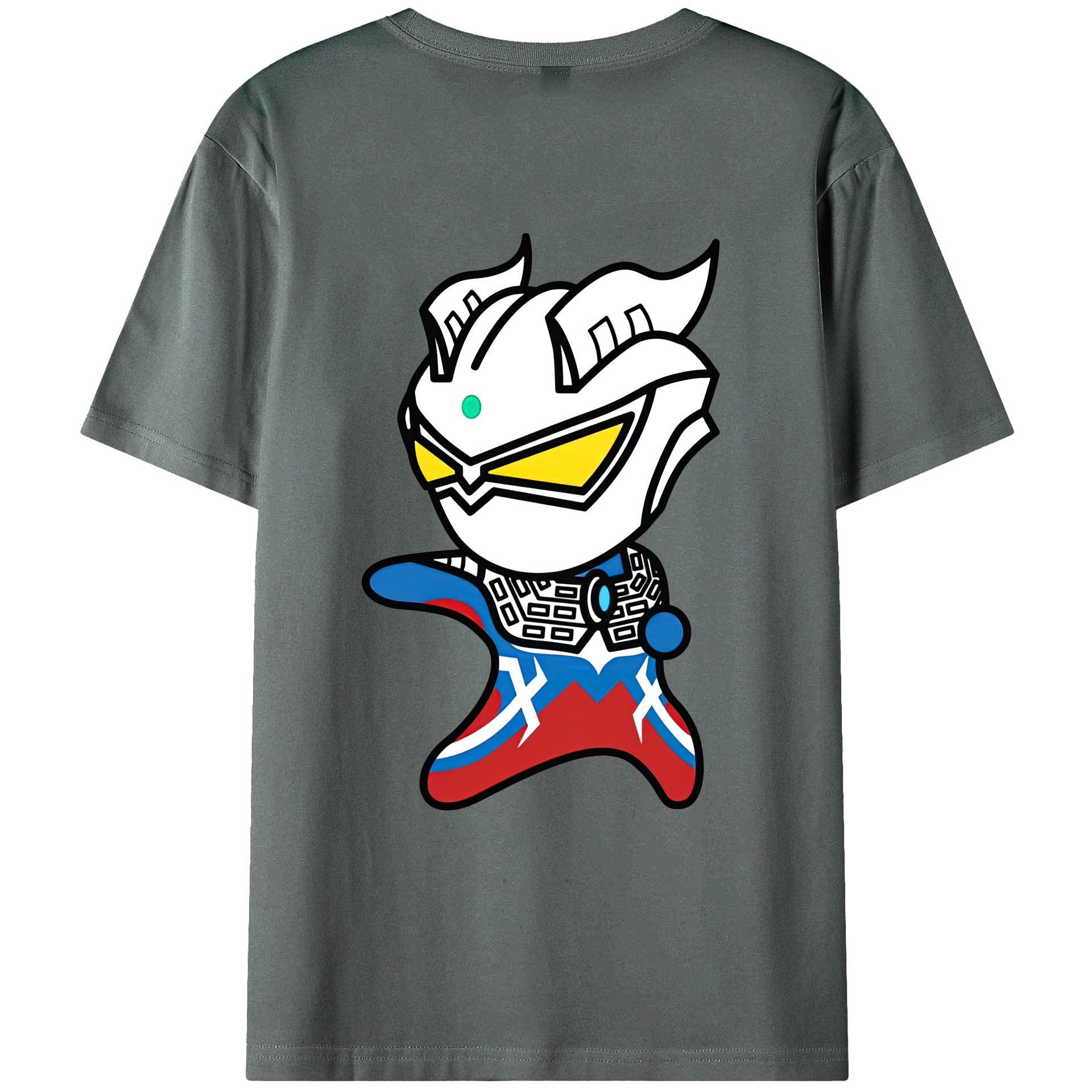（画像用） ウルトラマン Ultraman 綿100％ メンズ半袖Tシャツ（バックプリント） 通気性